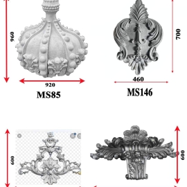 Mẫu phù điêu hoa văn trang trí 4