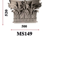 Mẫu phù điêu hoa văn đầu cột vuông 6